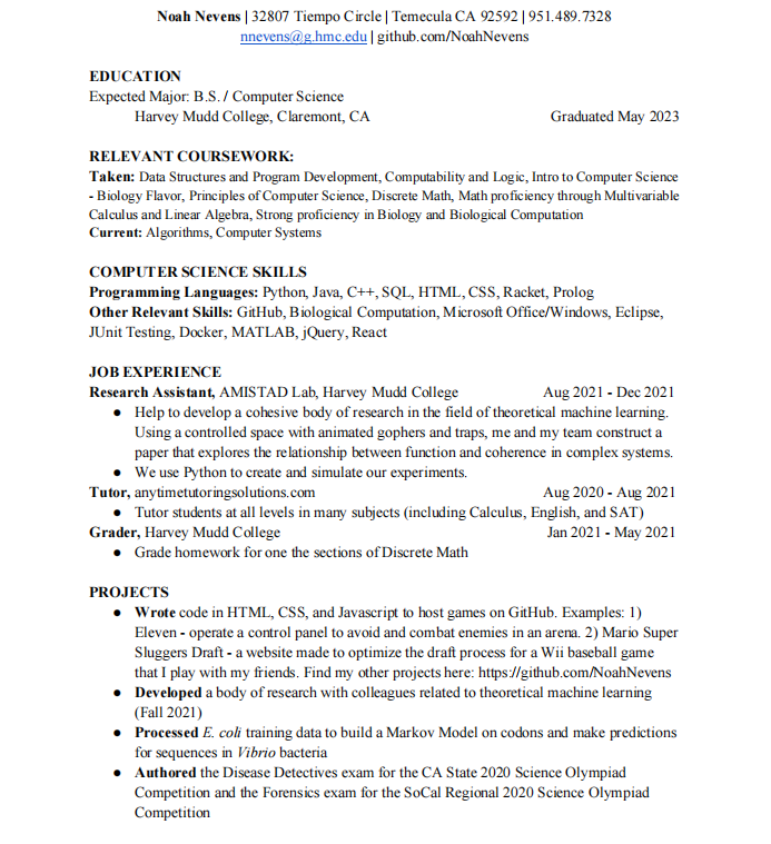 resume